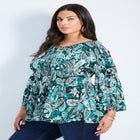 Fairview Keyhole Pleat Blouse image number null