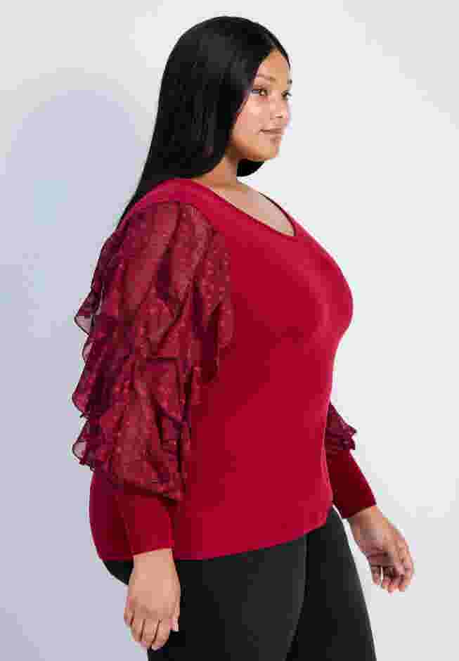 Frill Sleeve Sweater image number 2
