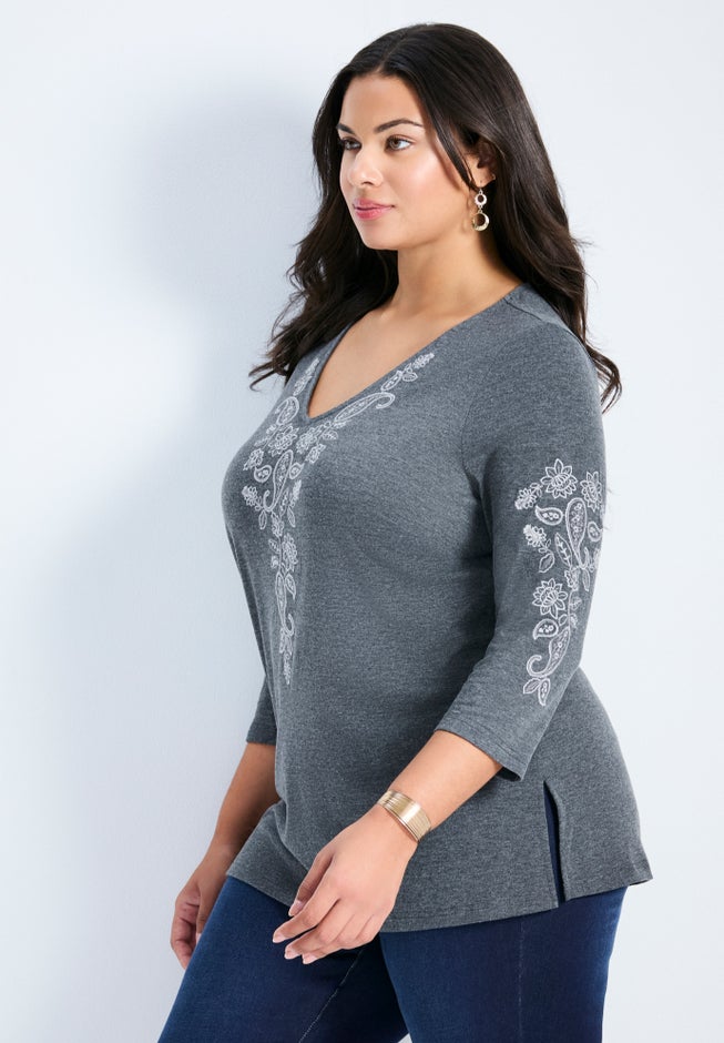 Casey Embroidered Top image number 1