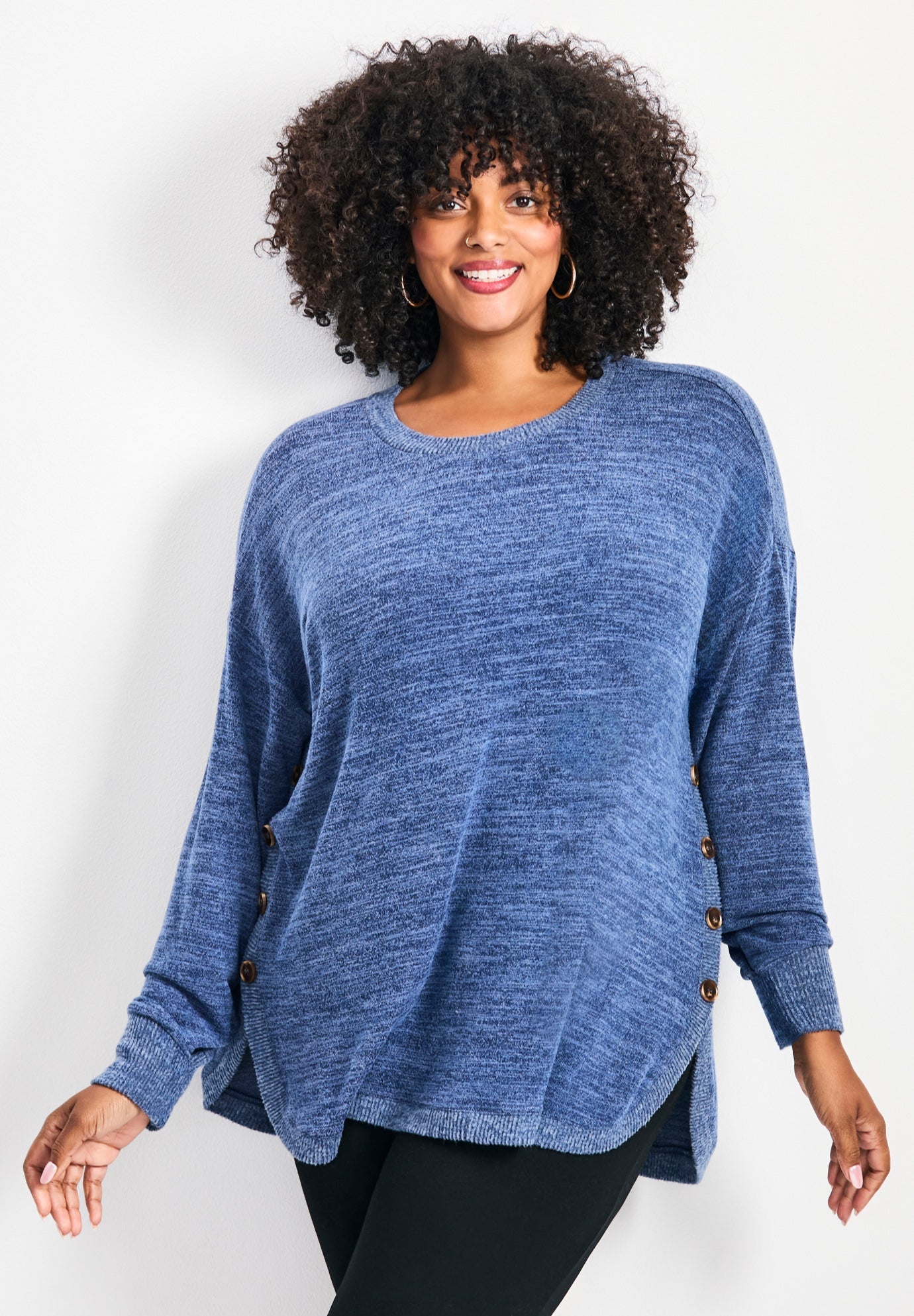 Bec Button Detail Hacci Top image number 0