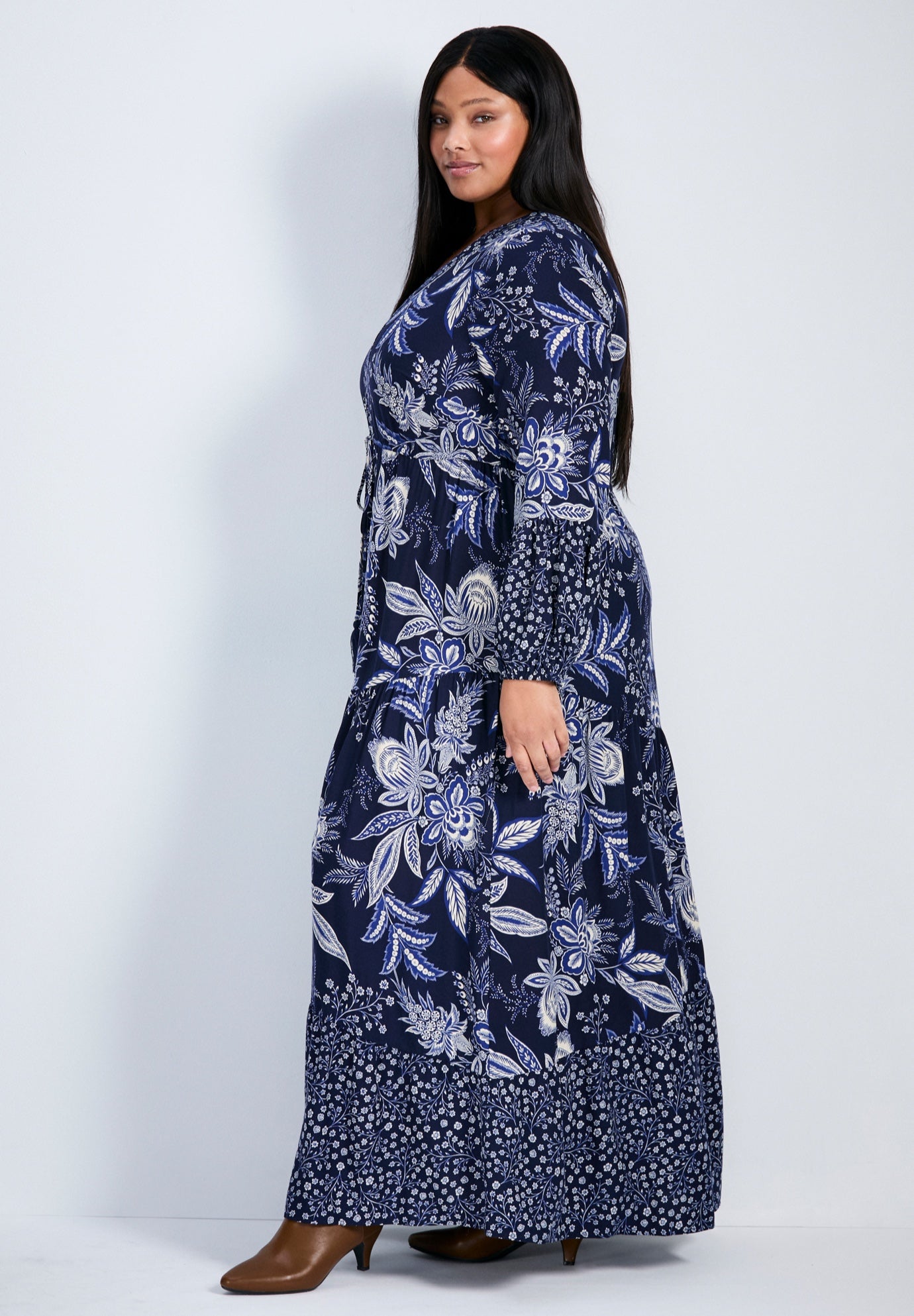 Floral Falls Tiered Maxi Dress image number 1