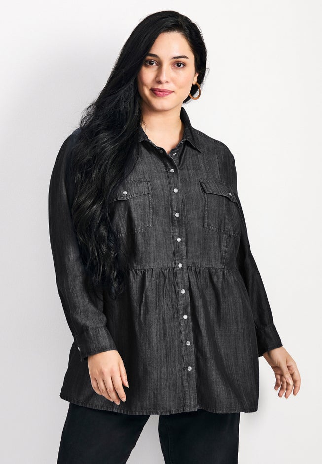 Denim Tiered Shirt image number 0