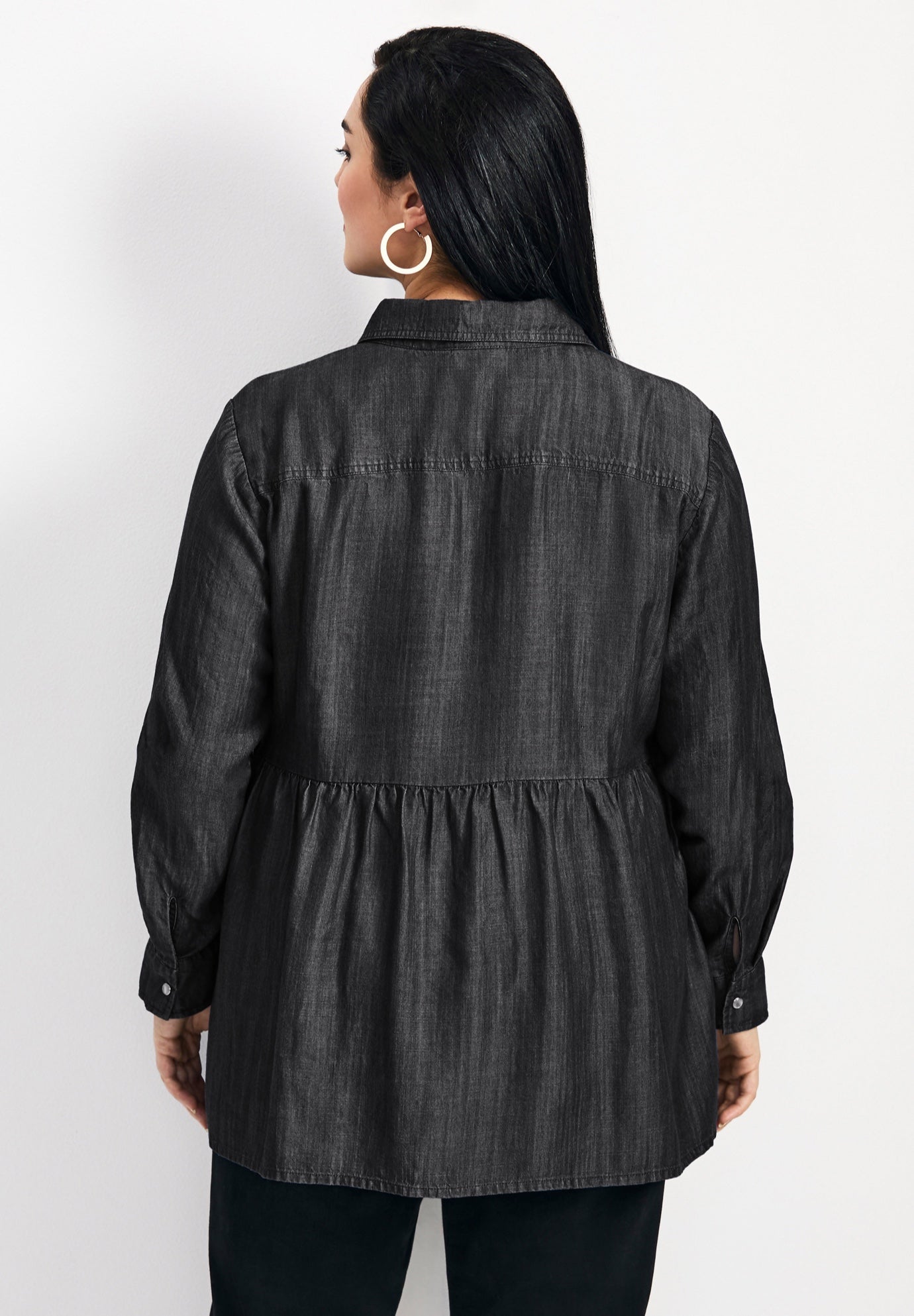 Denim Tiered Shirt image number 1