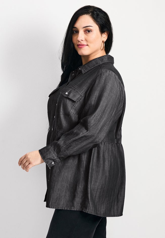 Denim Tiered Shirt image number 2