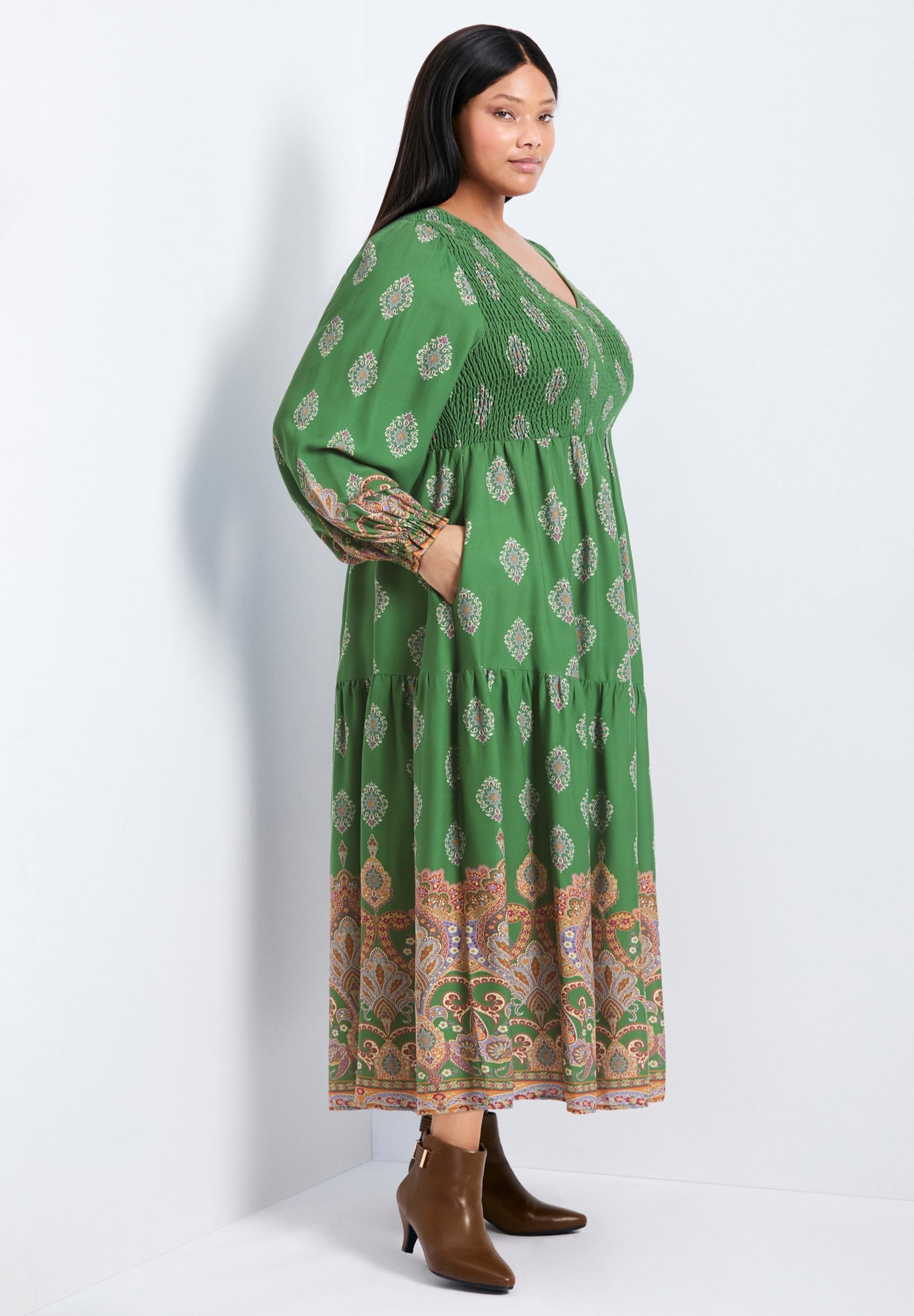 Sherry Shirred Bodice Maxi Dress image number 1