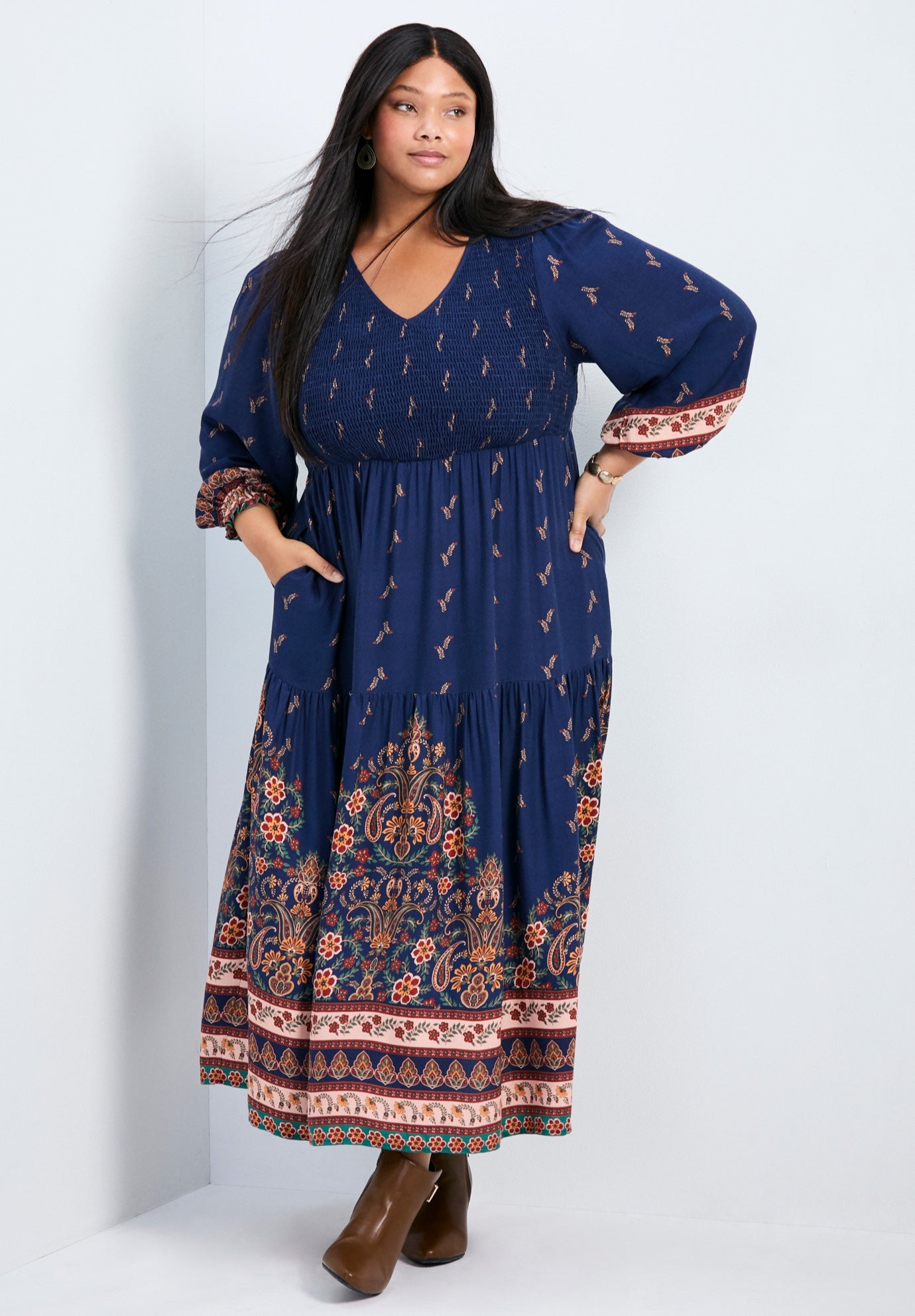 Sherry Shirred Bodice Maxi Dress image number 0