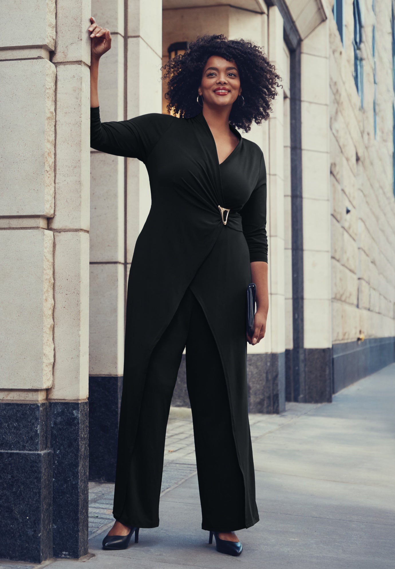 Glamour Wrap Front Jumpsuit image number 1