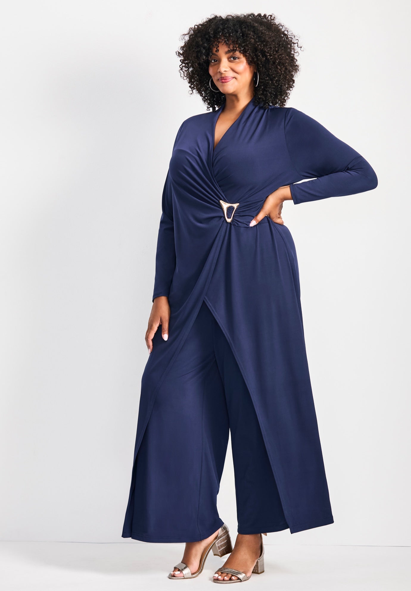 Glamour Wrap Front Jumpsuit image number 2