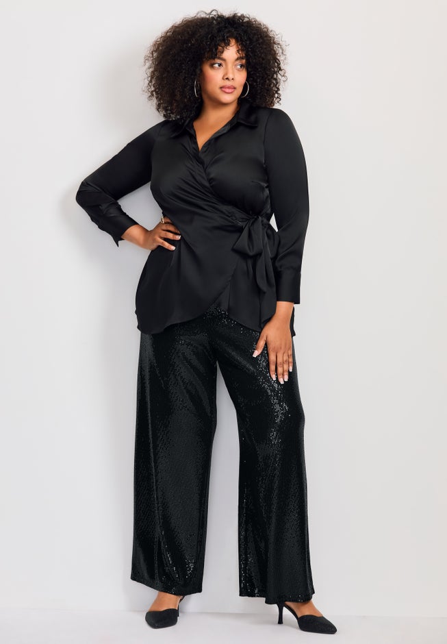 Glitz Sequin Wide Leg Pant image number 1