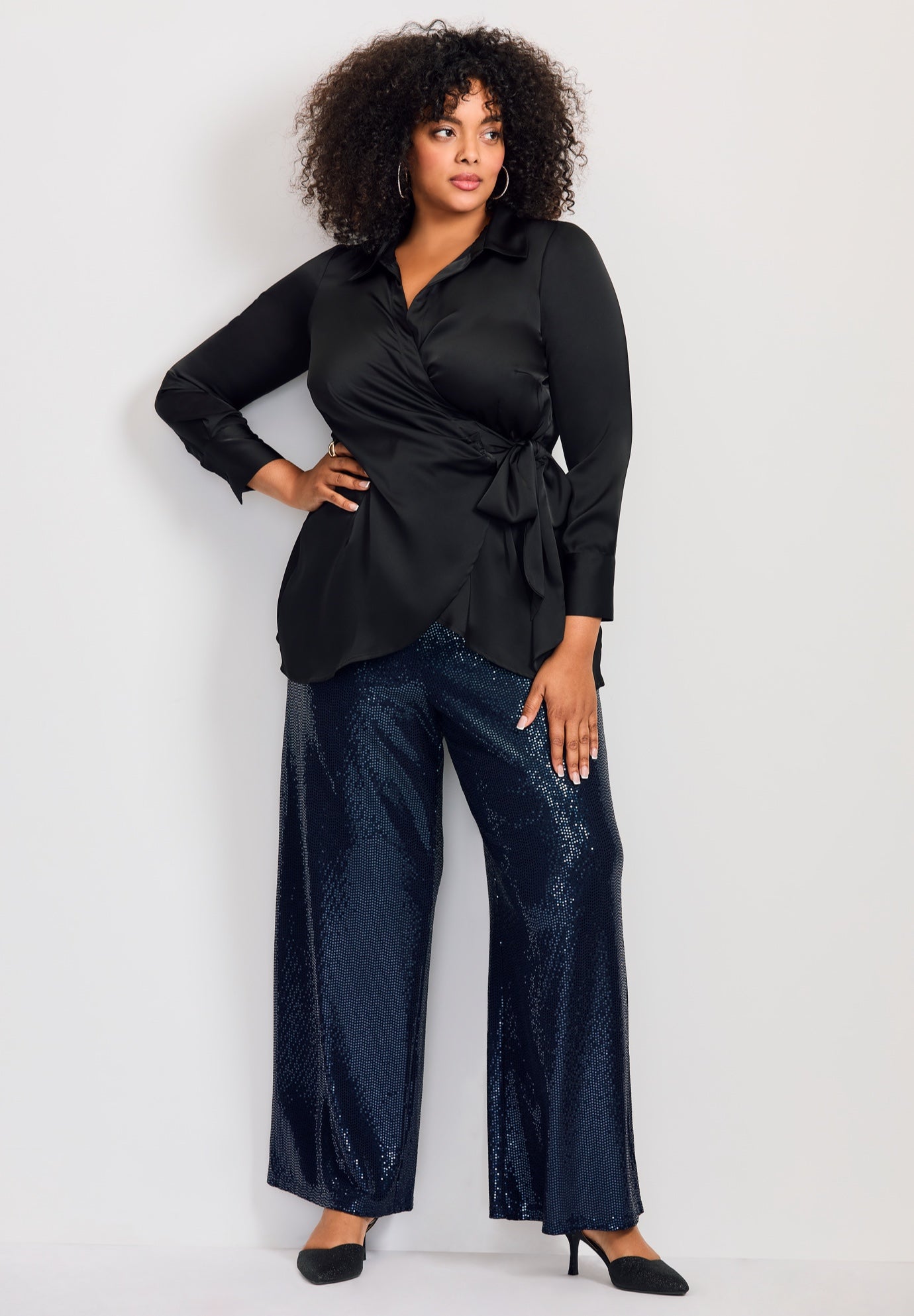 Glitz Sequin Wide Leg Pant image number 3