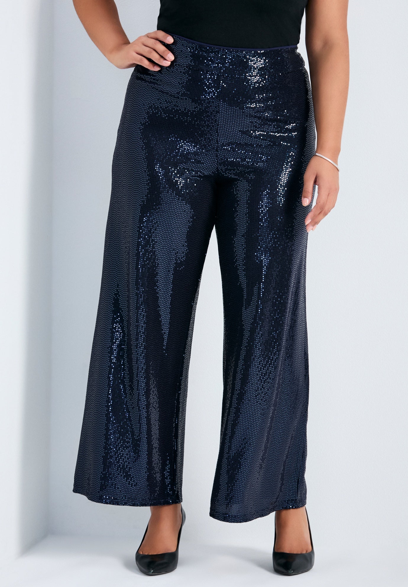 Glitz Sequin Wide Leg Pant image number 0
