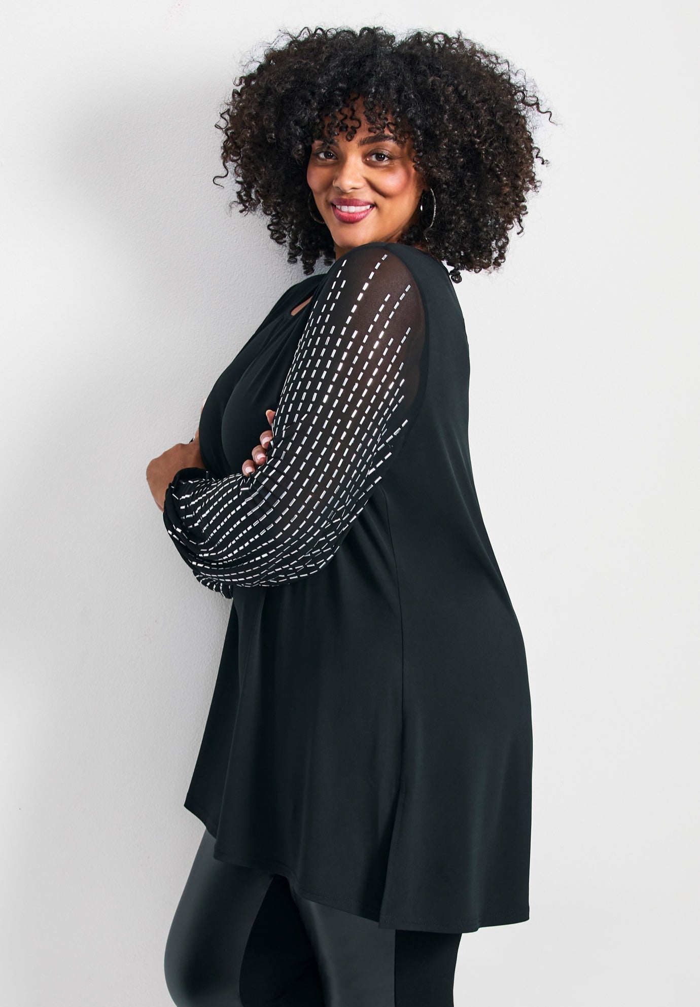 Glitz Embellished Sleeve Tunic image number 3