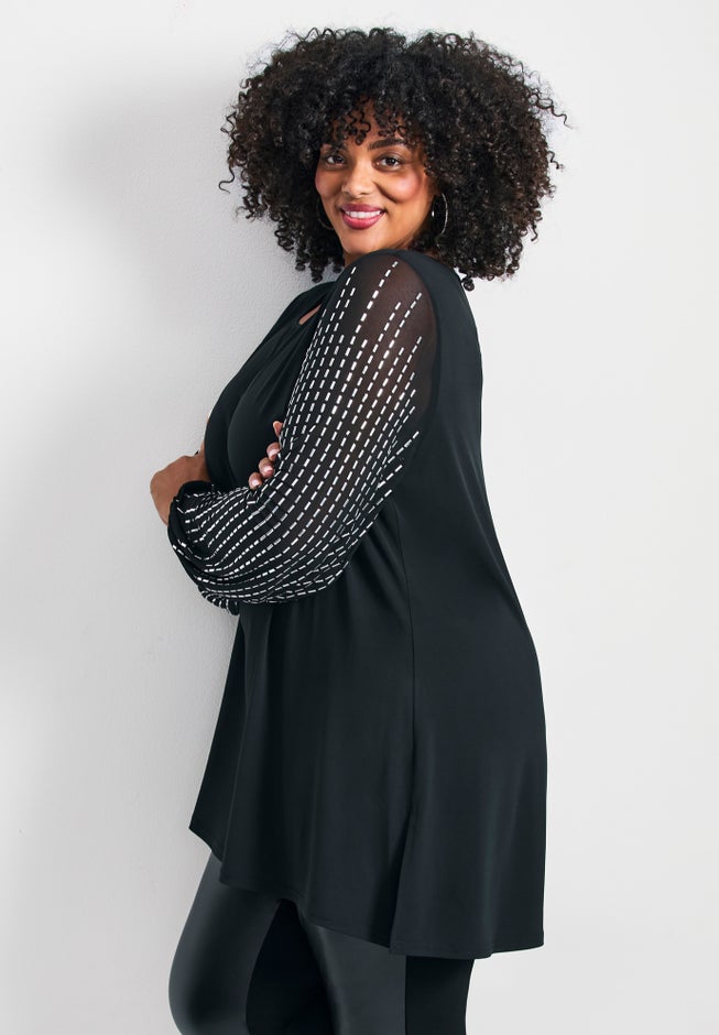 Glitz Embellished Sleeve Tunic image number 3