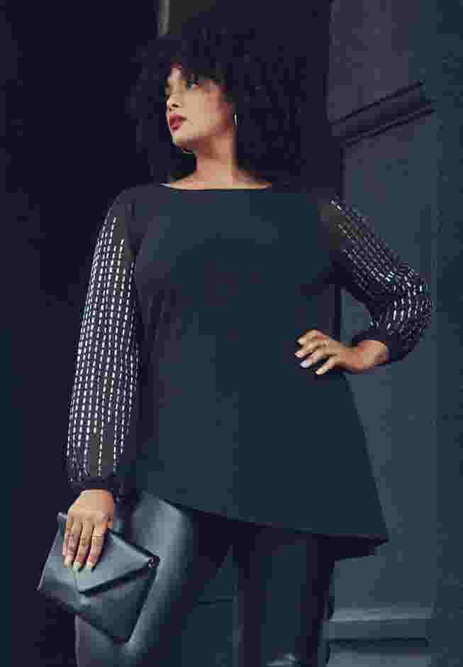 Glitz Embellished Sleeve Tunic image number 1
