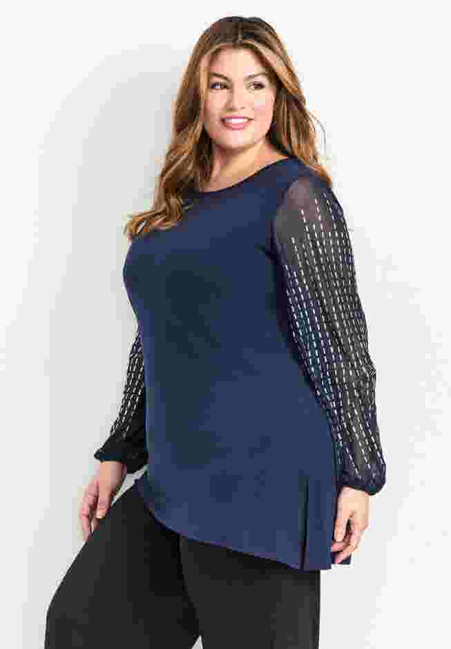 Glitz Embellished Sleeve Tunic image number 3