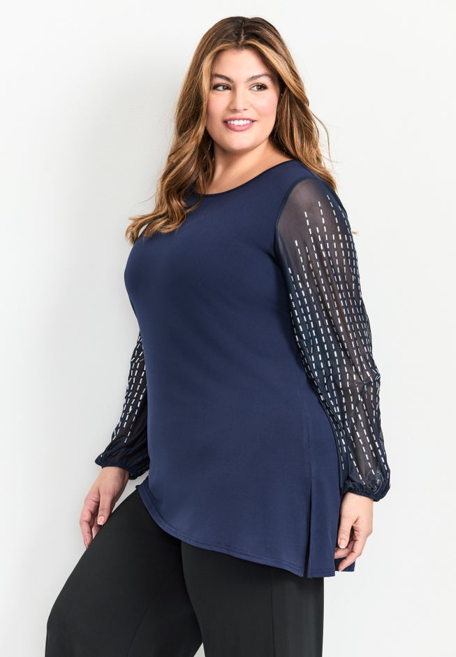 Glitz Embellished Sleeve Tunic image number 3