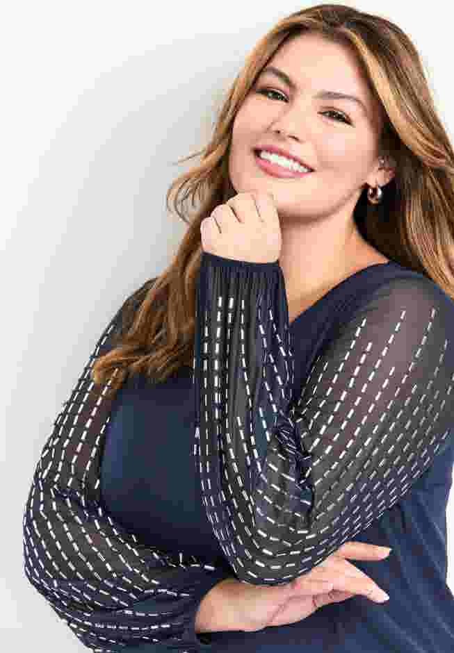Glitz Embellished Sleeve Tunic image number 1