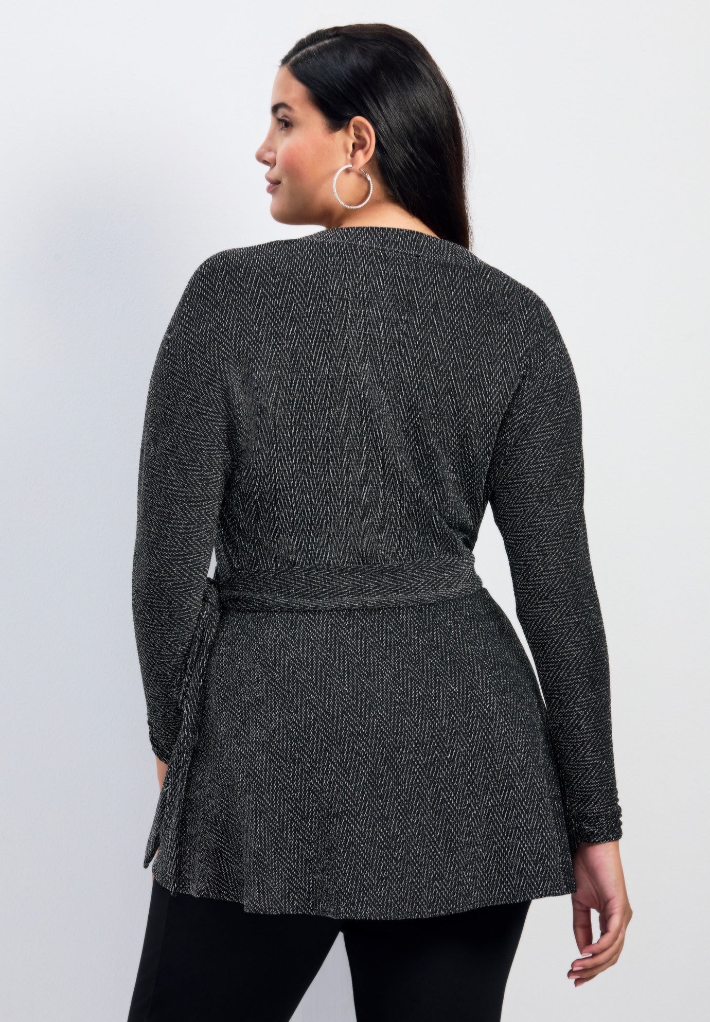 Glamour Sparkle Wrap Top image number 2