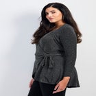 Glamour Sparkle Wrap Top image number null