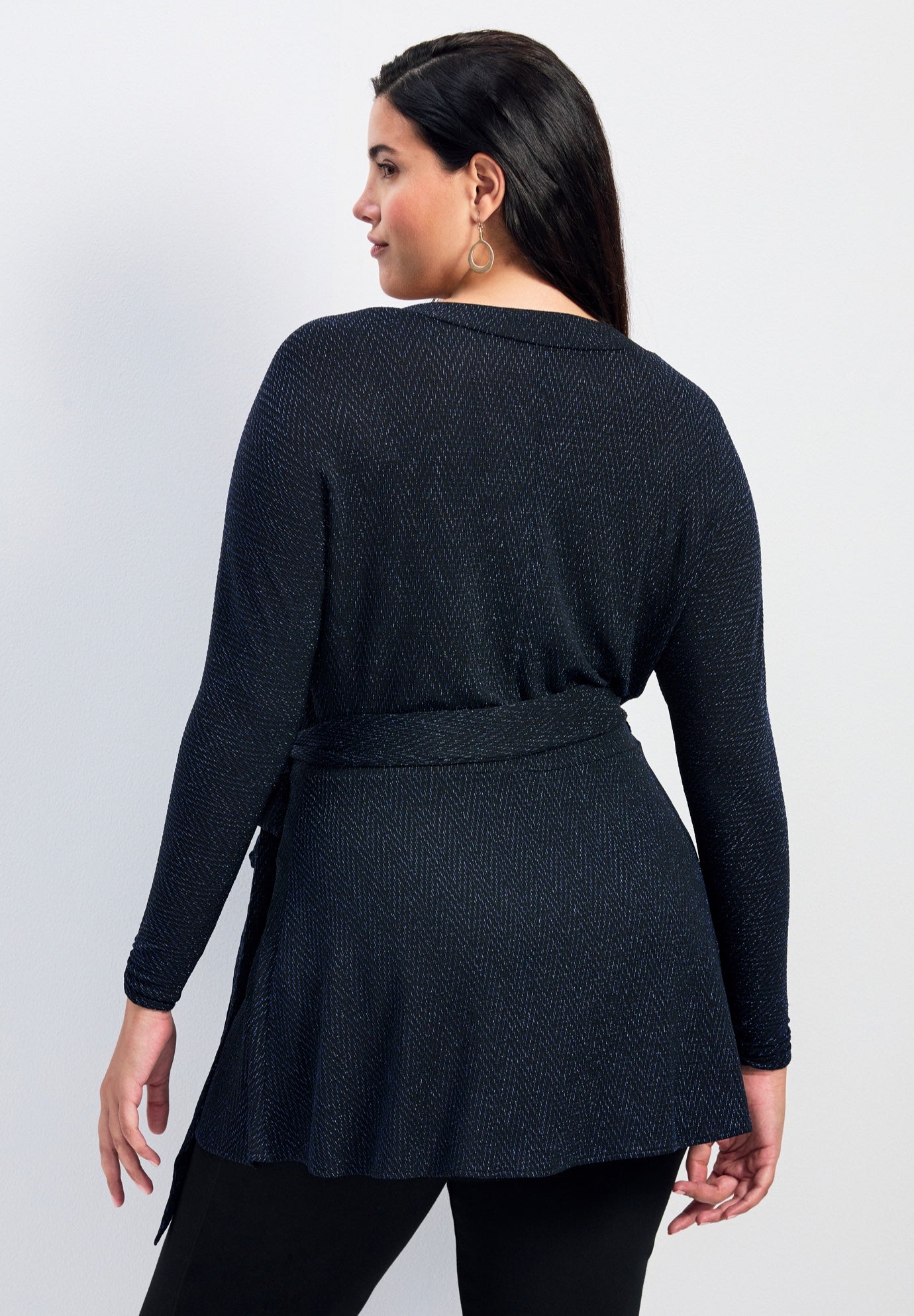 Glamour Sparkle Wrap Top image number 2