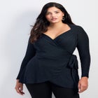 Glamour Sparkle Wrap Top image number null