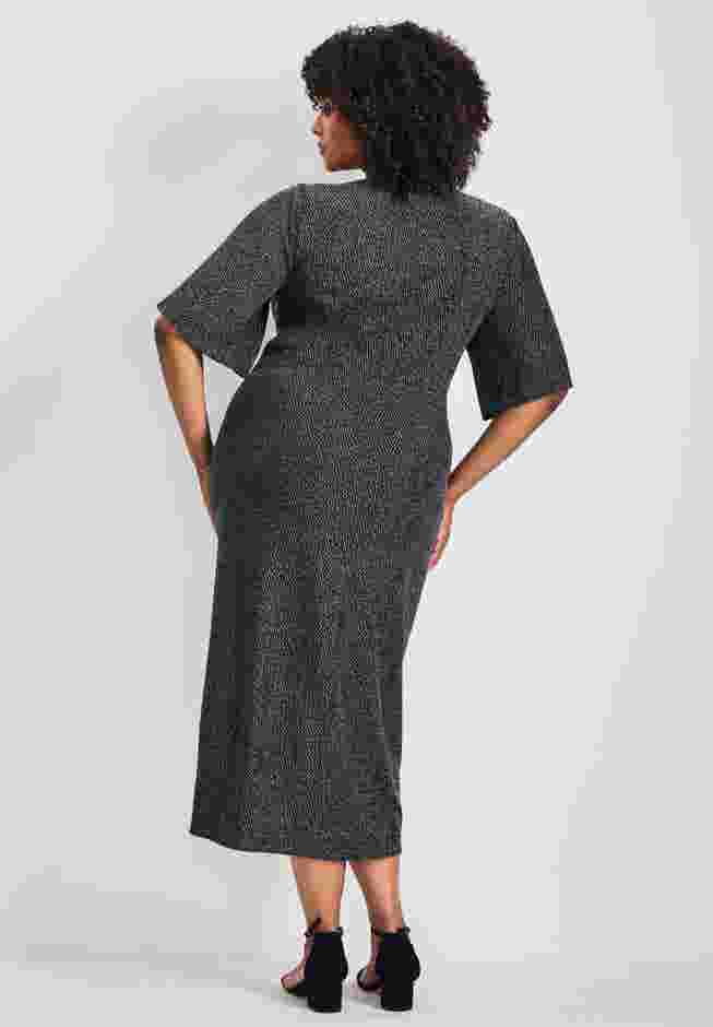 Nala Metallic Mock Wrap Dress image number 4