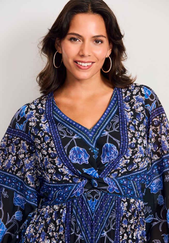 Harmony Twist Front Pleated Dress image number 4