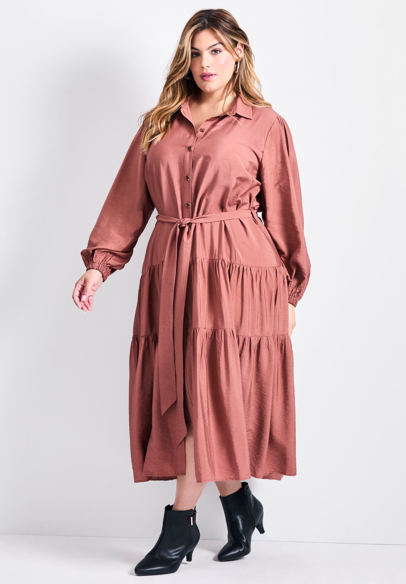 Marianne Tiered Shirtdress image number 2
