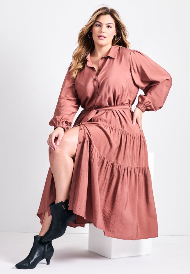 Marianne Tiered Shirtdress image number 1