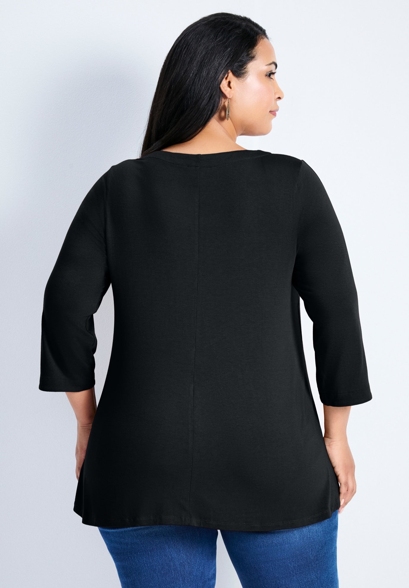 Sabrina Btn Dtl 3/4 Slv Top image number 2