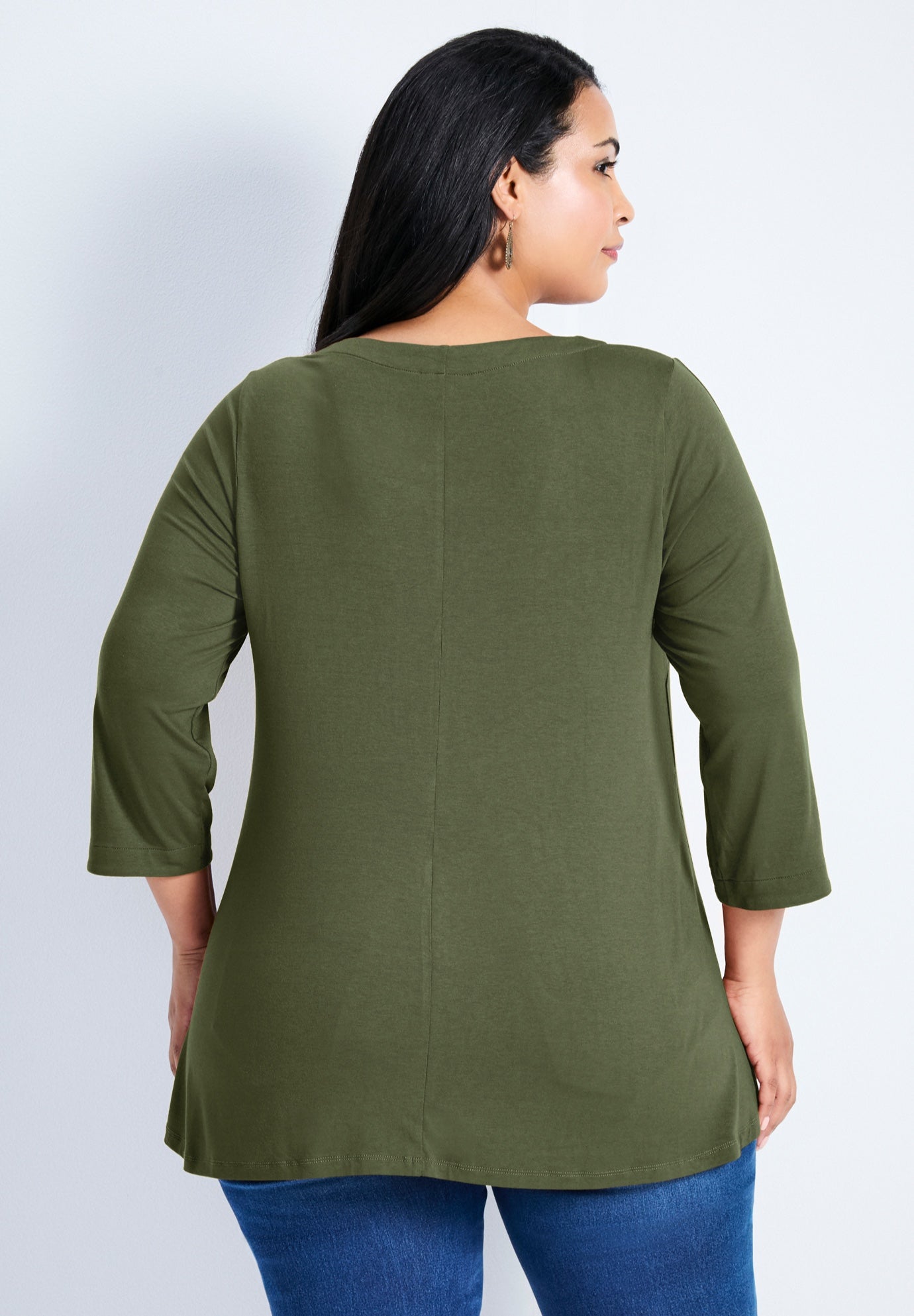 Sabrina Btn Dtl 3/4 Slv Top image number 2