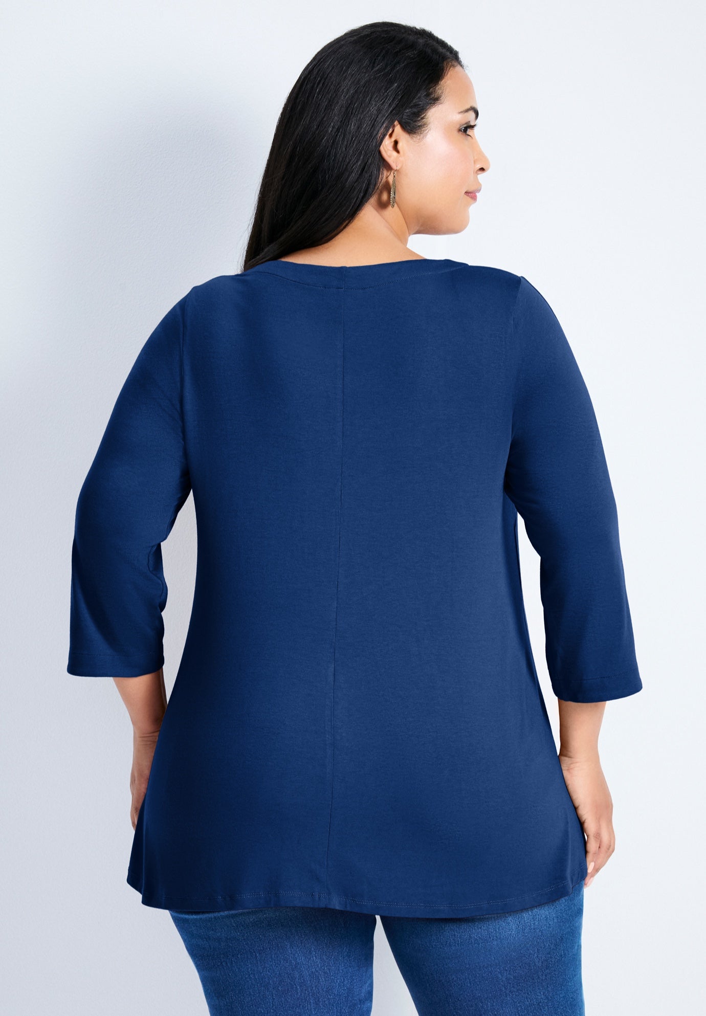 Sabrina Btn Dtl 3/4 Slv Top image number 2