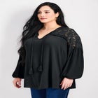 Marcie Lace Yoke Long Sleeve Top image number 1