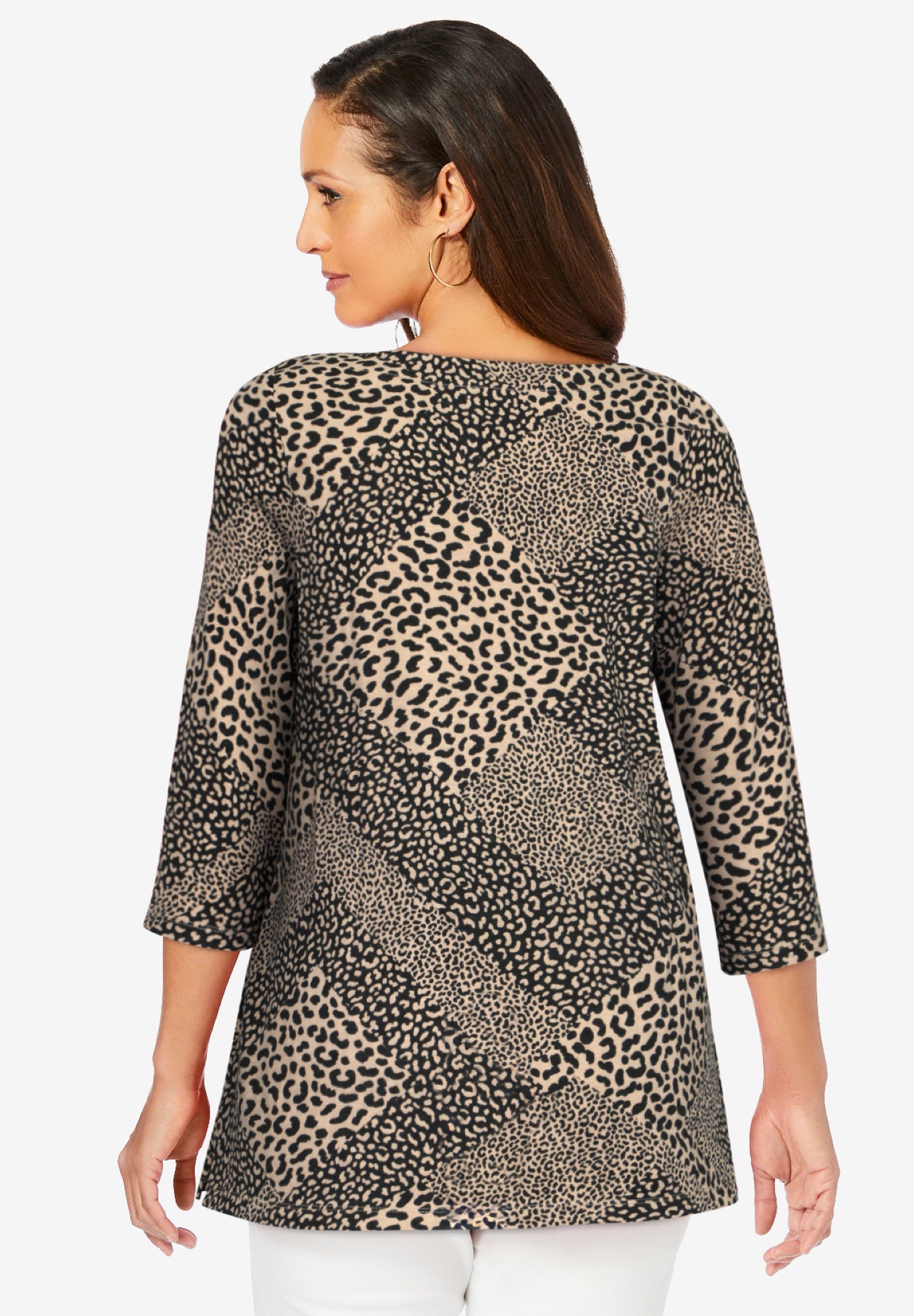 Stretch Cotton Boatneck Tunic image number 2