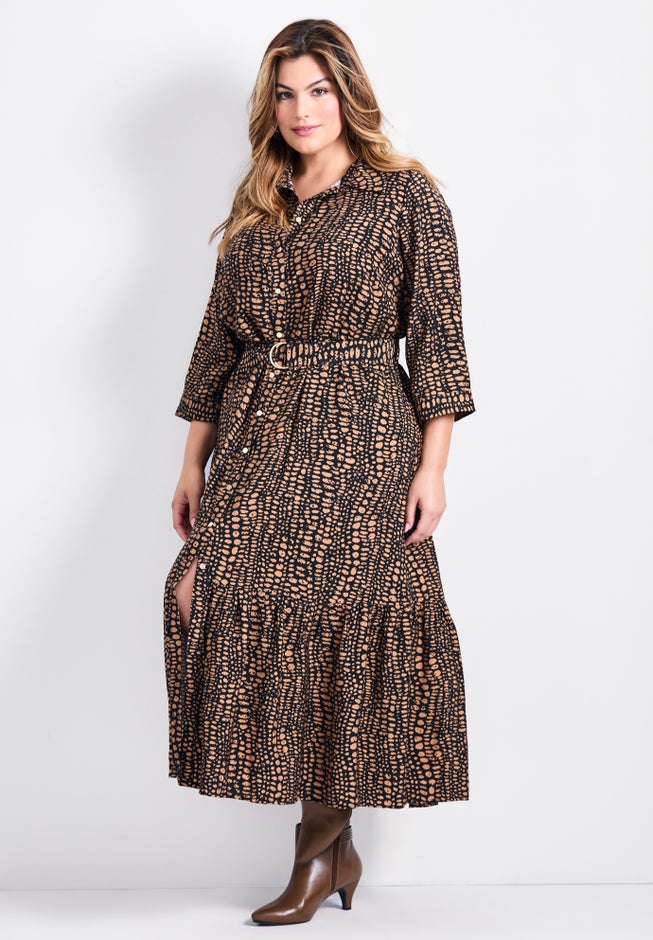 Flora Belted Shirtdress image number 3