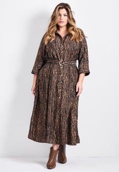 long dresses for big ladies TAOHUADAO Women's Plus Size Maxi Dresses for Curvy Women Summer 3/4 Sleeve Casual Long Dress with Pockets X-Large, Black at Amazon Women's Clothing store