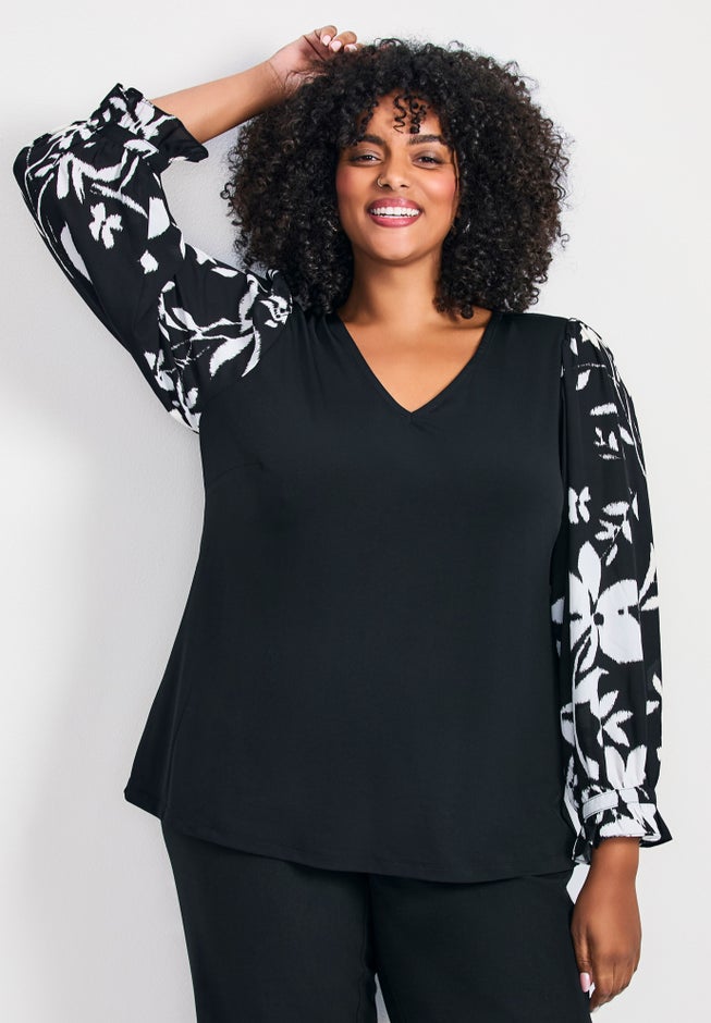 Scarlet Mix Media Top image number 0