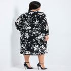 Liana Pleated Blouson Sleeve Dress image number null