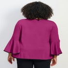 Ivana Contrast Bell Sleeve Top image number null