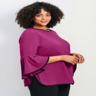 Ivana Contrast Bell Sleeve Top image number null
