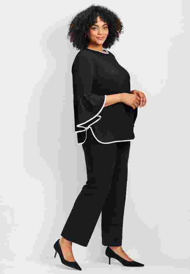 Ivana Contrast Bell Sleeve Top image number 3