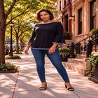 Ivana Contrast Bell Sleeve Top image number 0