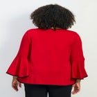 Ivana Contrast Bell Sleeve Top image number null
