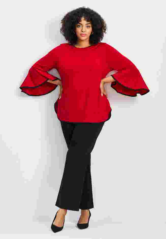 Ivana Contrast Bell Sleeve Top image number 0