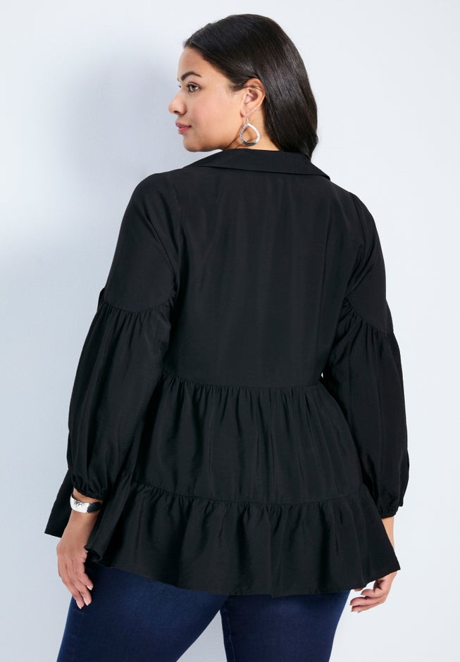 Amari Tiered Tunic Shirt image number 2