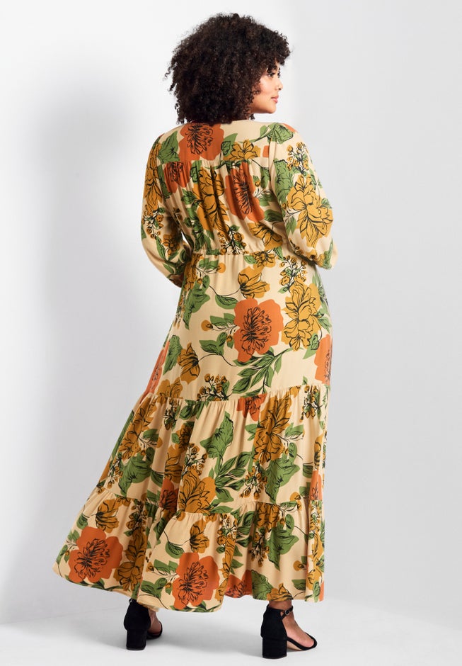 Second Nature Blouson Sleeve Maxi Dress image number 2
