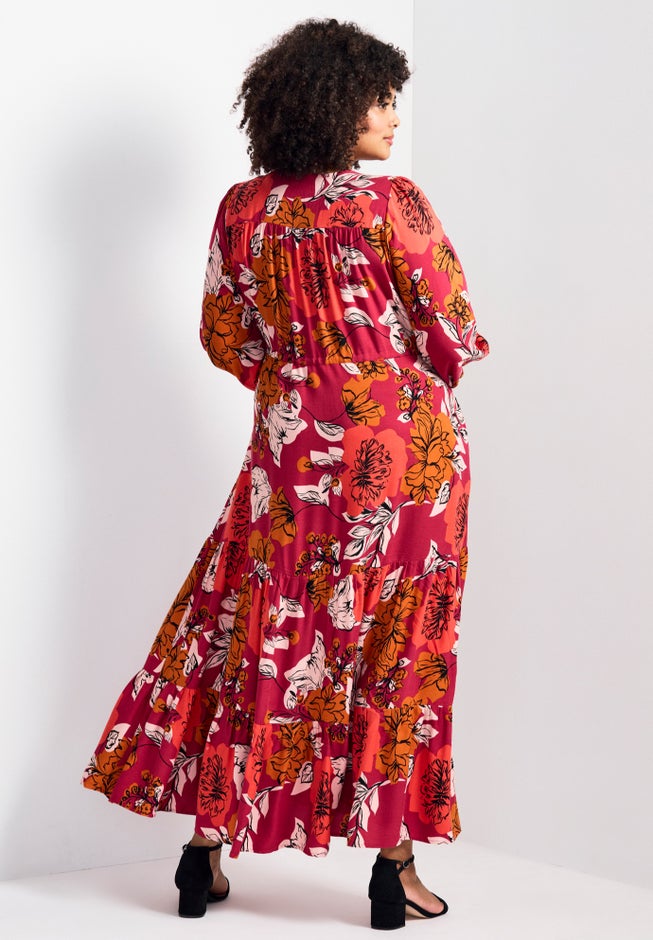 Second Nature Blouson Sleeve Maxi Dress image number 2