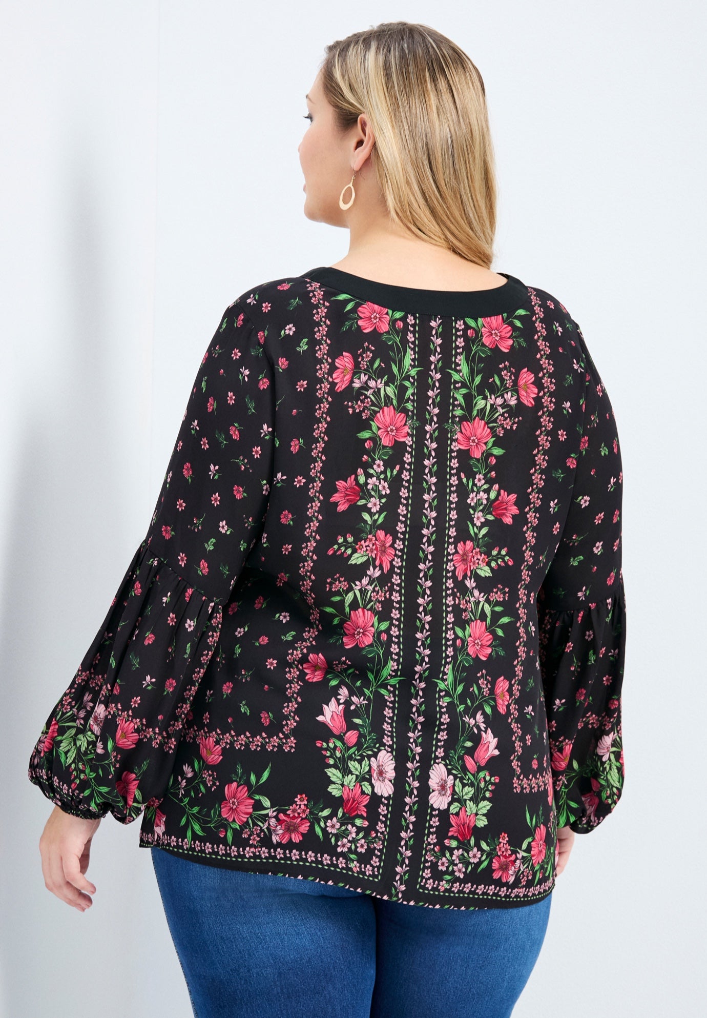 Tamlyn Lace Up Print Top image number 2