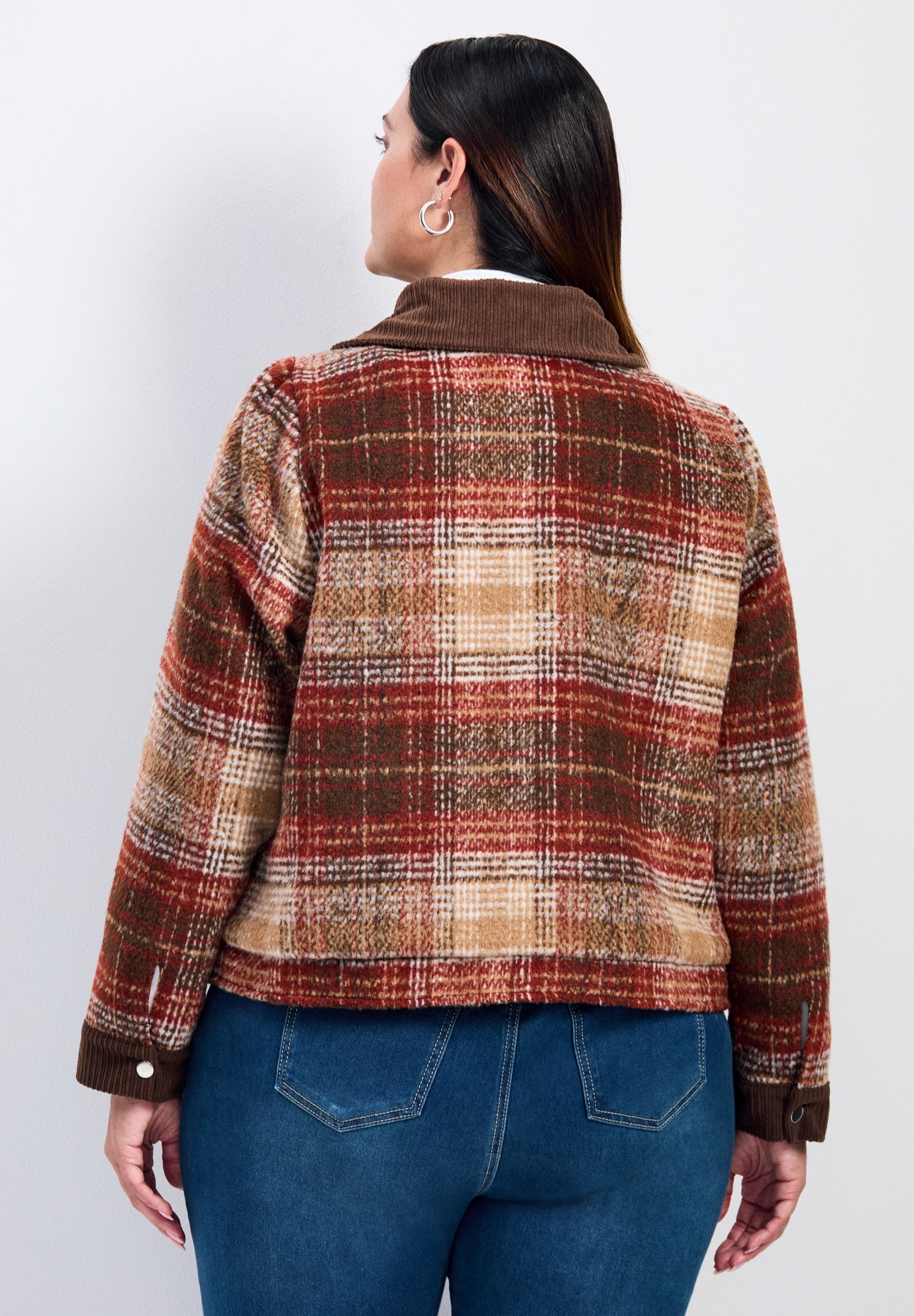 Joss Plaid Cropped Jacket image number 2