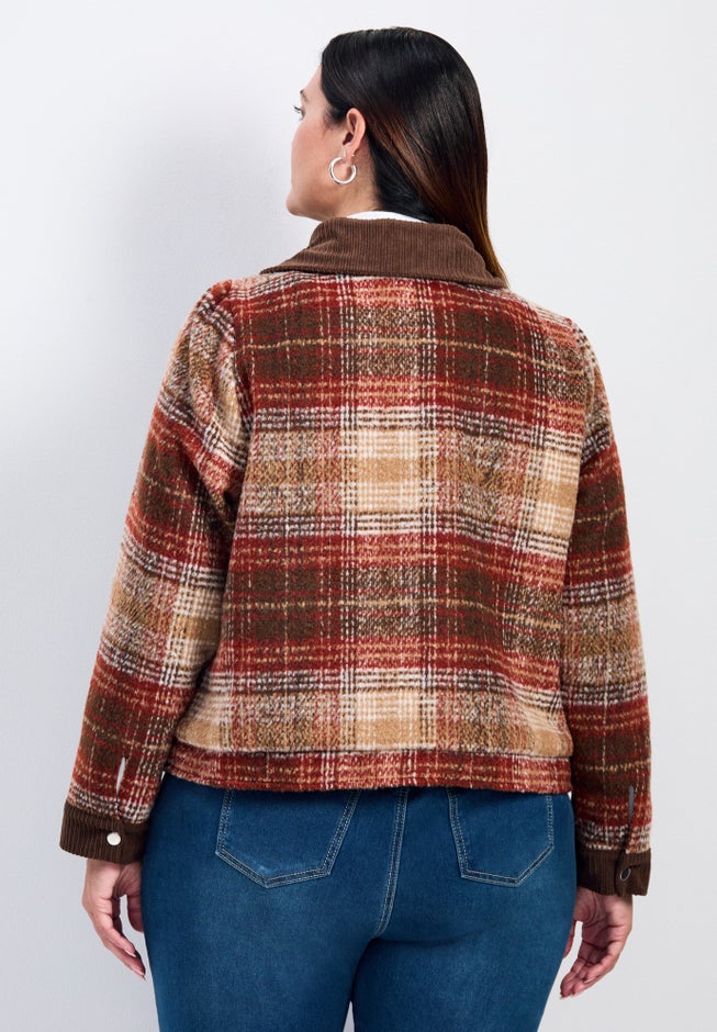 Joss Plaid Cropped Jacket image number 2